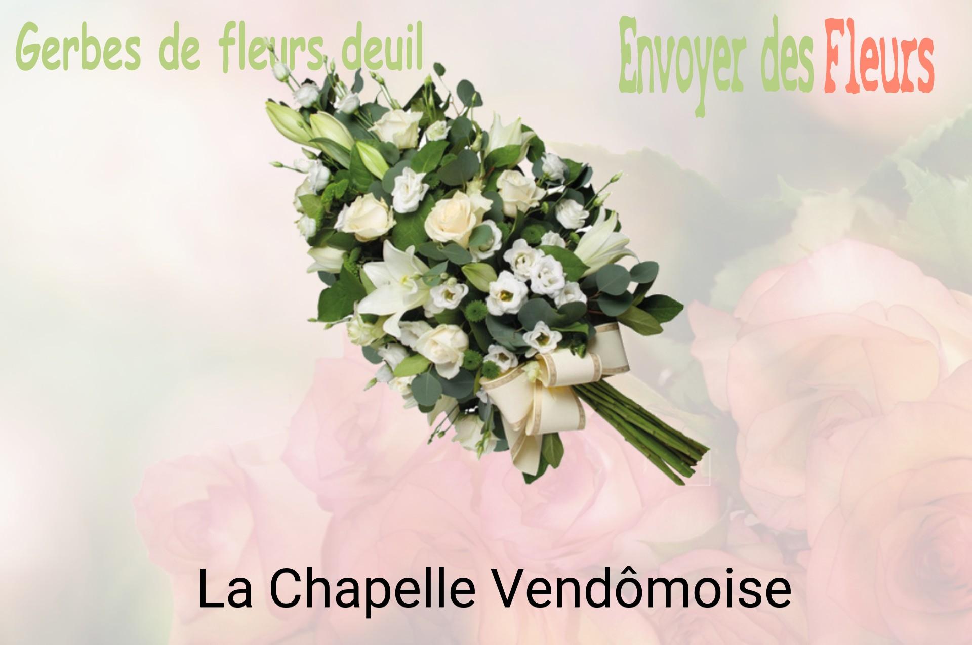 Gerbe de fleurs de deuil livrée à La Chapelle-Vendômoise